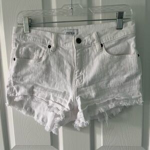 Pistola frayed white jean shorts size 27